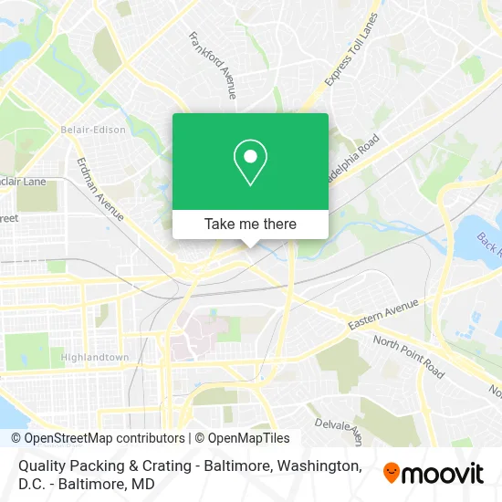 Quality Packing & Crating - Baltimore map