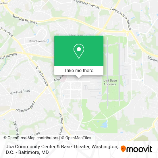 Jba Community Center & Base Theater map
