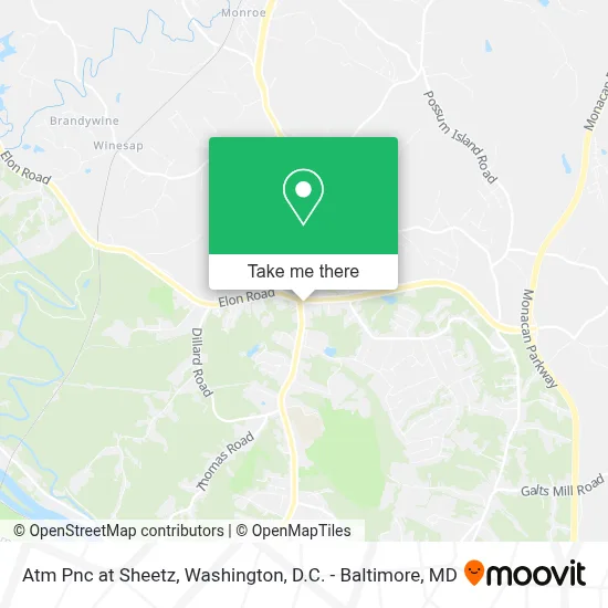 Atm Pnc at Sheetz map