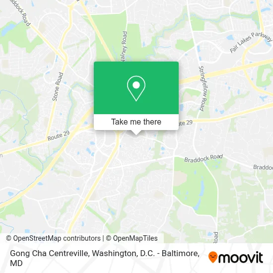 Gong Cha Centreville map