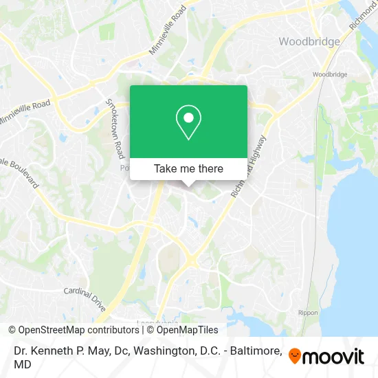 Dr. Kenneth P. May, Dc map