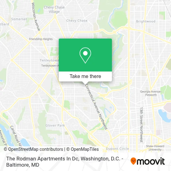 The Rodman Apartments In Dc map
