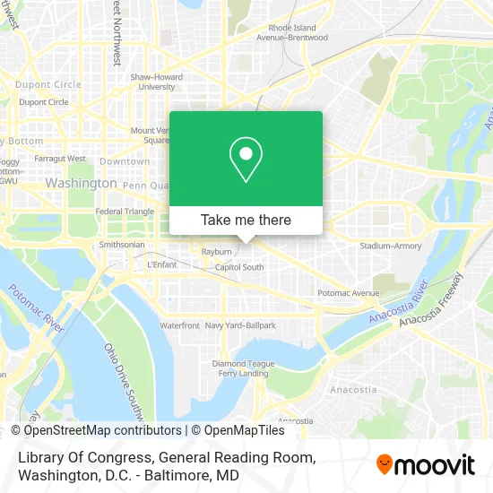 Library Of Congress, General Reading Room map