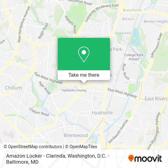 Amazon Locker - Clarinda map