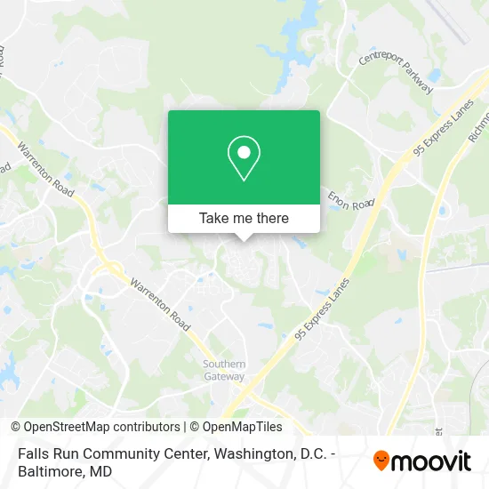 Falls Run Community Center map