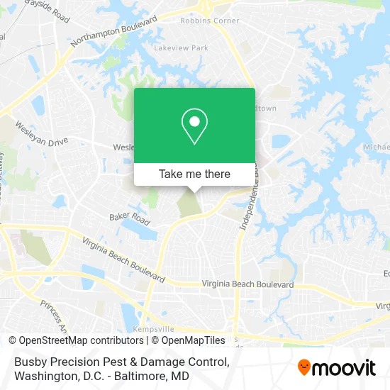 Busby Precision Pest & Damage Control map