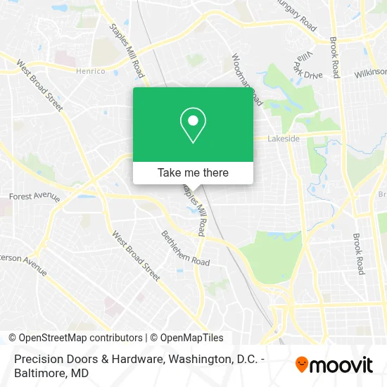 Precision Doors & Hardware map