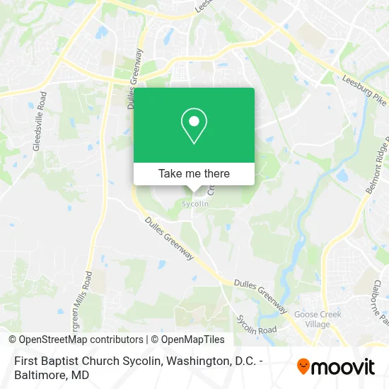 First Baptist Church Sycolin map