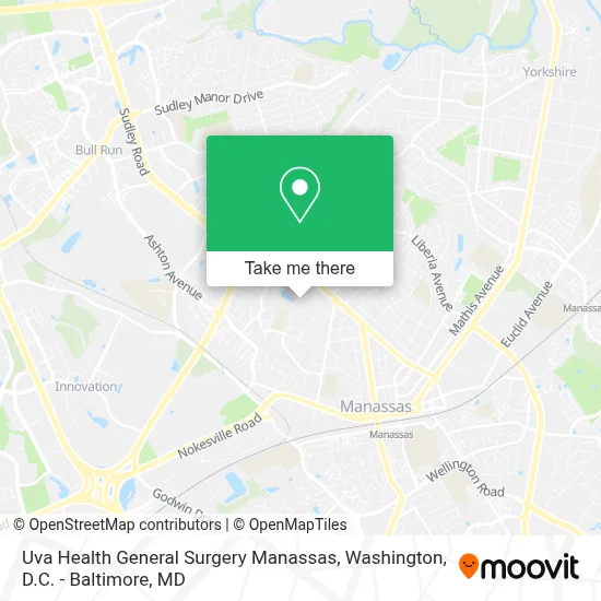 Uva Health General Surgery Manassas map
