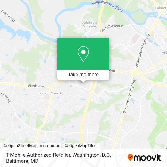 T-Mobile Authorized Retailer map