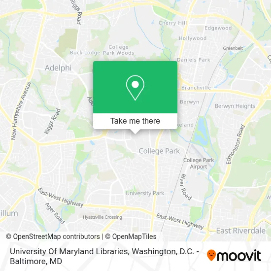 University Of Maryland Libraries map