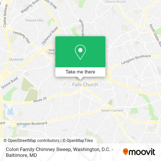 Colon Family Chimney Sweep map