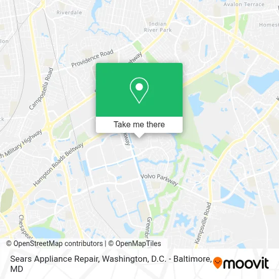 Sears Appliance Repair map
