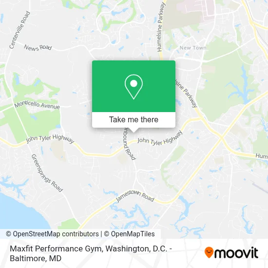 Maxfit Performance Gym map