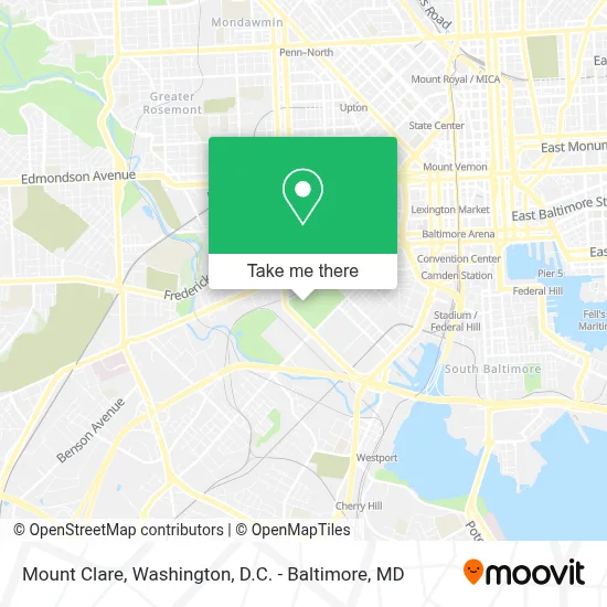 Mount Clare map