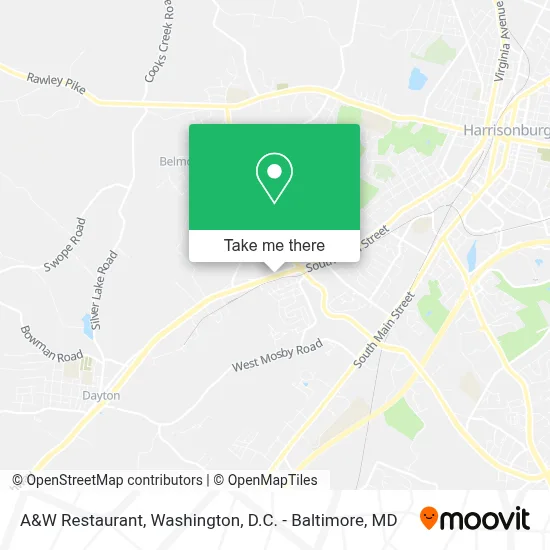 A&W Restaurant map