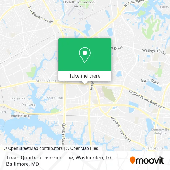Tread Quarters Discount Tire map