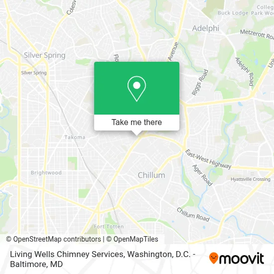 Living Wells Chimney Services map