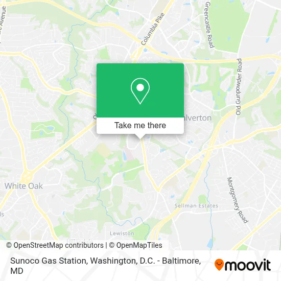 Sunoco Gas Station map