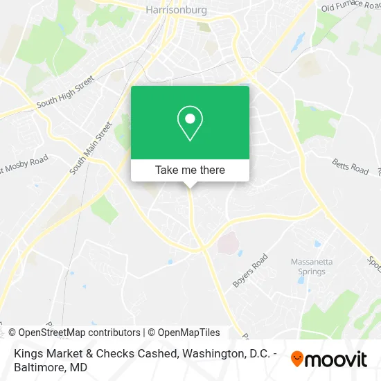 Kings Market & Checks Cashed map