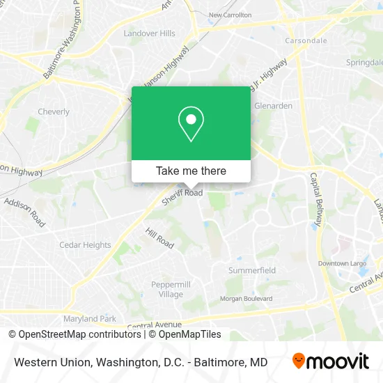 Western Union map