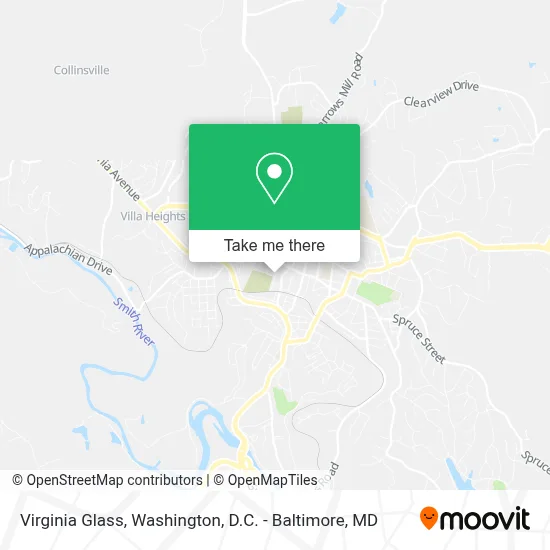 Virginia Glass map