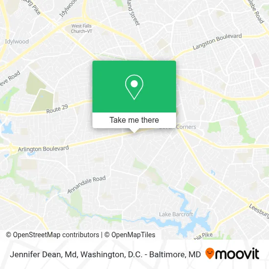 Jennifer Dean, Md map