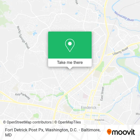 Fort Detrick Post Px map