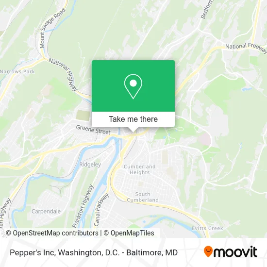 Pepper's Inc map