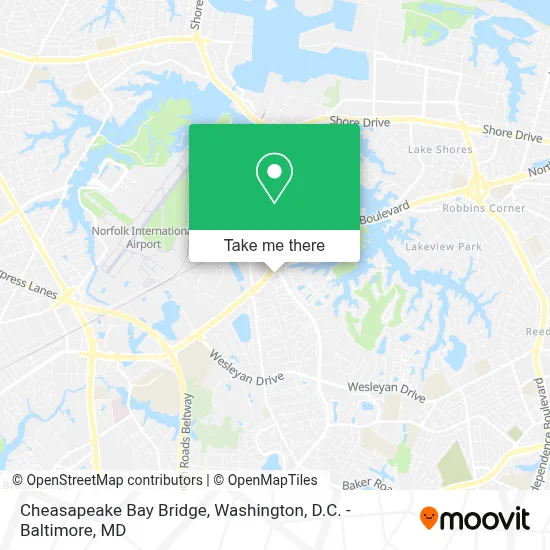 Cheasapeake Bay Bridge map