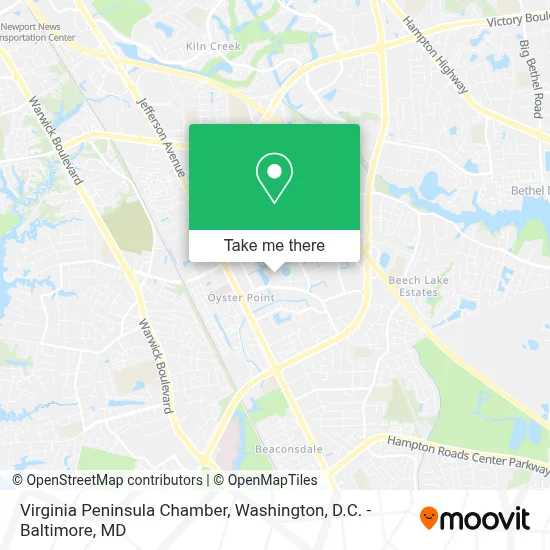 Virginia Peninsula Chamber map