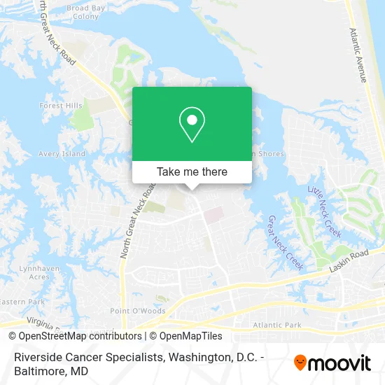 Riverside Cancer Specialists map