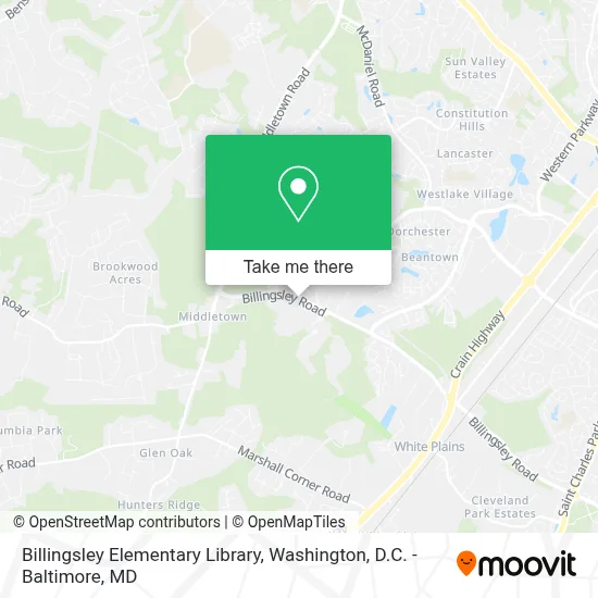 Billingsley Elementary Library map