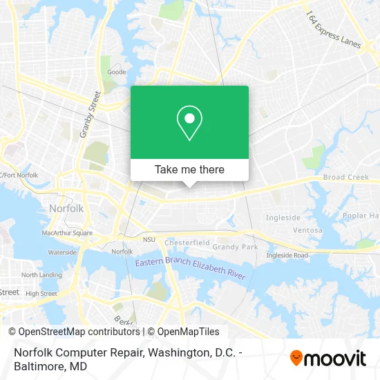 Norfolk Computer Repair map