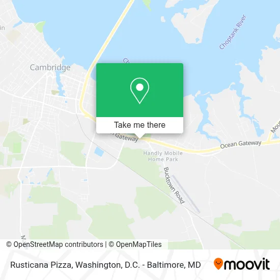 Rusticana Pizza map