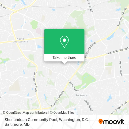 Shenandoah Community Pool map