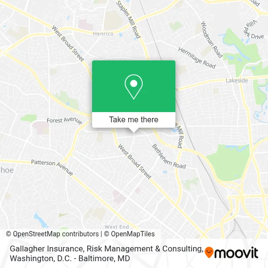 Gallagher Insurance, Risk Management & Consulting map