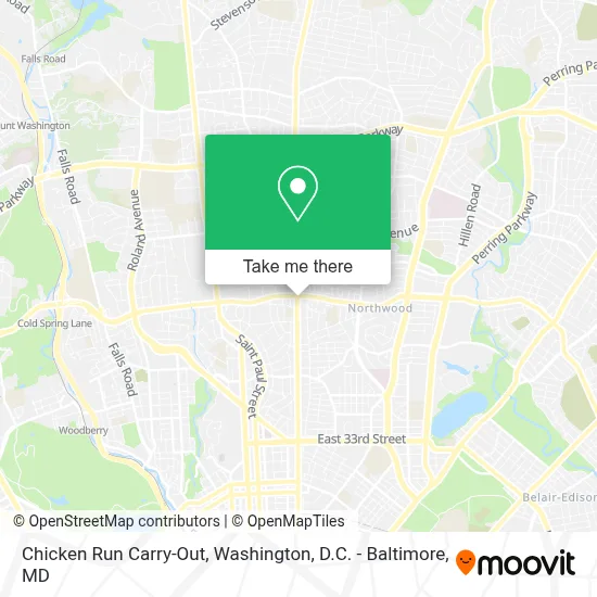 Chicken Run Carry-Out map