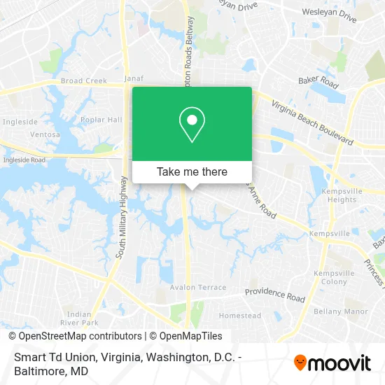 Smart Td Union, Virginia map
