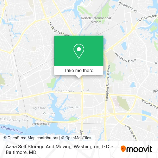 Aaaa Self Storage And Moving map
