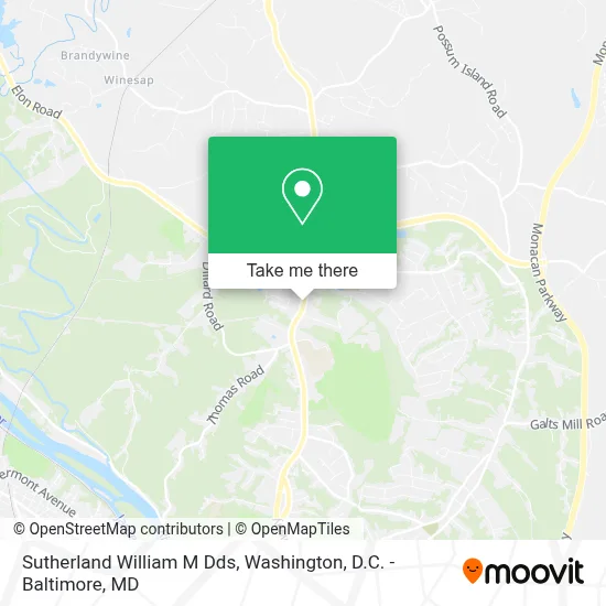 Sutherland William M Dds map