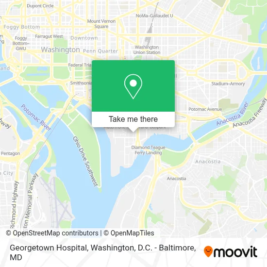 Georgetown Hospital map