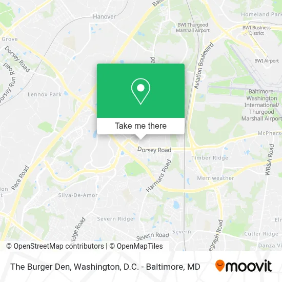 The Burger Den map
