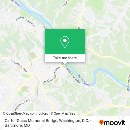 Carter Glass Memorial Bridge map