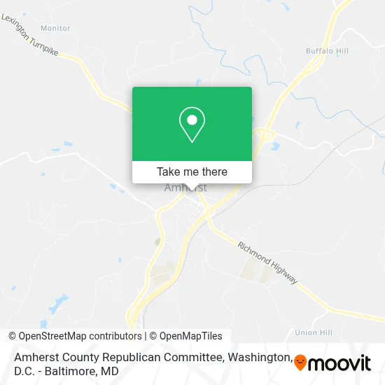 Amherst County Republican Committee map
