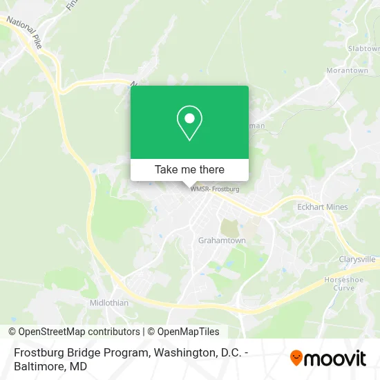 Frostburg Bridge Program map