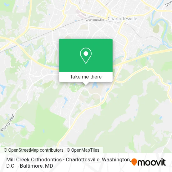 Mill Creek Orthodontics - Charlottesville map