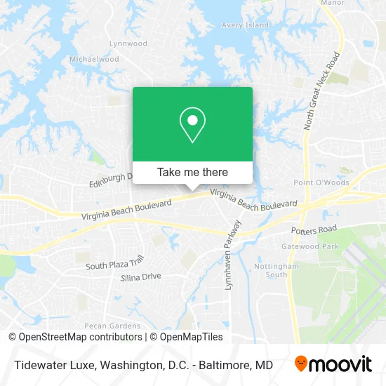 Tidewater Luxe map