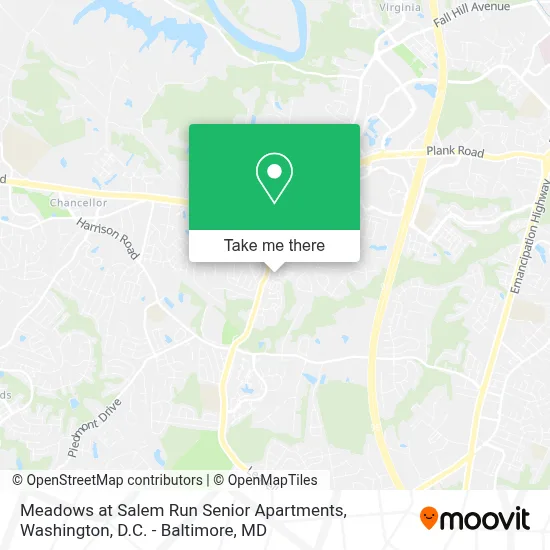 Meadows at Salem Run Senior Apartments map