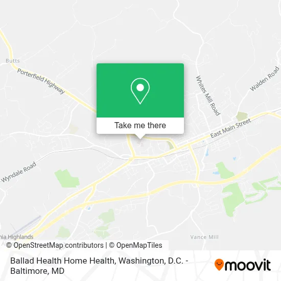 Ballad Health Home Health map